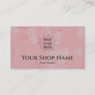 Boutique Pink Oil Painting Business Card