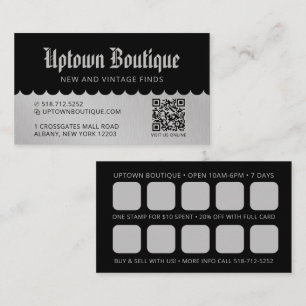 Boutique Reward QR Code Business Cards