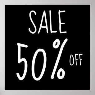 Boutique Sale Sign, Retail Store Signage, Black  Poster