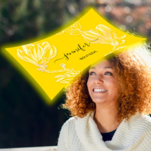 Boutique Shop Yellow Gold Flowers Wreath QR Code  Business Card