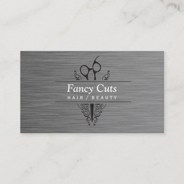 Boutique Steel Modern Luxe Business Card (Front)