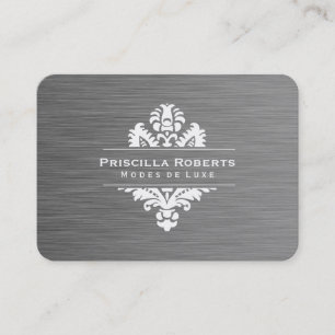 Boutique Steel Modern Luxe Ornate Element Business Card