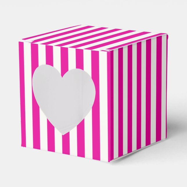 Boutique Stripes - Favour Boxes Heart 2x2 (Front Side)