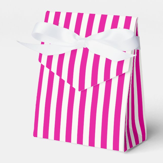 Boutique Stripes - Favour Boxes Tent with Ribbon (Front Side)