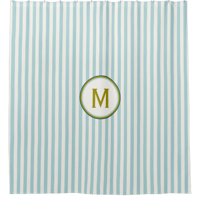 Boutique Stripes (Monogram) - Shower Curtain (Front)