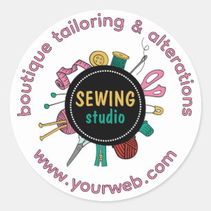 Boutique Tailoring & Alterations – Sewing Studio  Classic Round Sticker