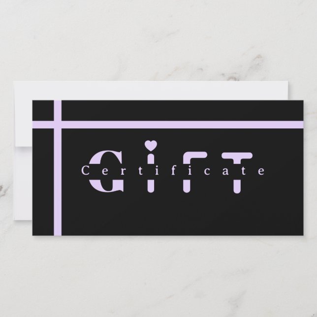Boutique Wellness & Beauty Gift Certificate (Front)