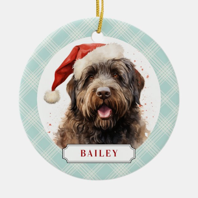 Bouvier Des Flandres Ceramic Circle Ornament (Front)