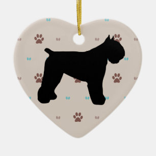 Bouvier des Flandres Ceramic Tree Decoration