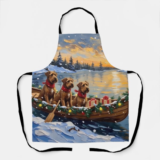 Bouvier des Flandres Christmas Boat Holiday Apron (Front)
