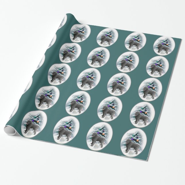 Bouvier des Flandres Christmas Wrapping Paper (Unrolled)
