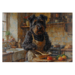 Bouvier des Flandres Cooking in Kitchen Cutting Board