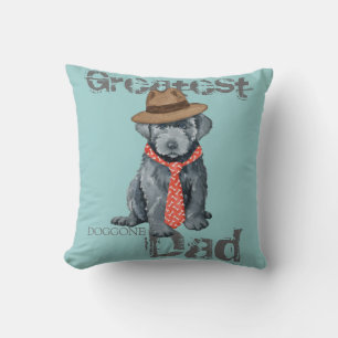 Bouvier des Flandres Dad Throw Pillow