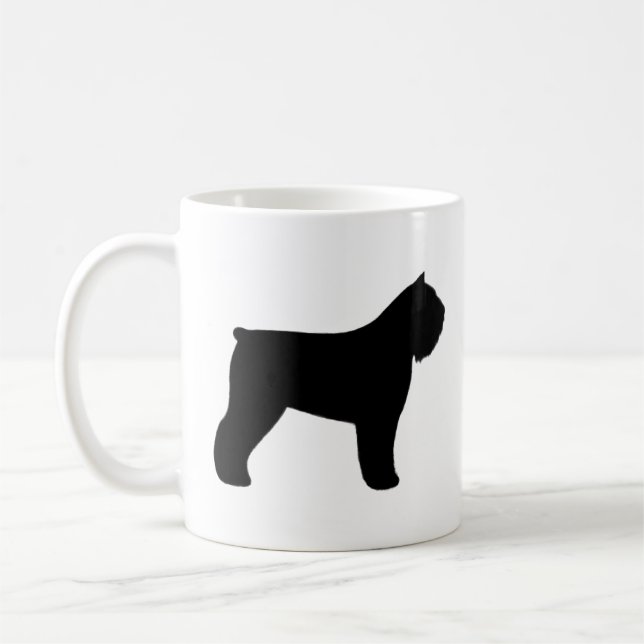 Bouvier des Flandres Dog Breed Silhouettes Coffee Mug (Left)