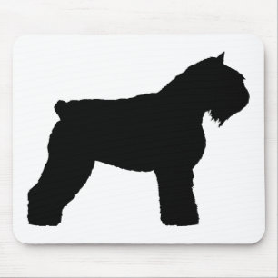 Bouvier des Flandres Dog (in black) Mouse Mat