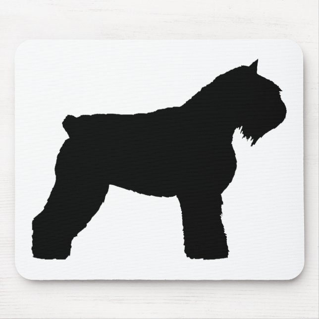 Bouvier des Flandres Dog (in black) Mouse Mat (Front)