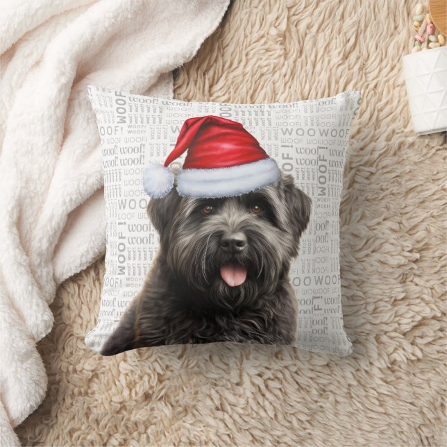 Bouvier des Flandres Dog Lover Christmas Holiday Cushion (Blanket)