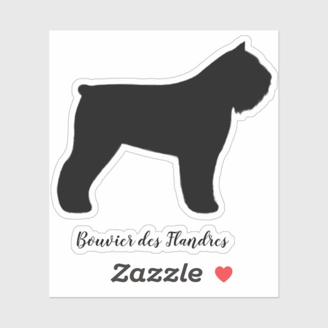 Bouvier des Flandres Dog Silhouette Cool Canine (Sheet)