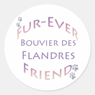 Bouvier des Flandres Furever Classic Round Sticker