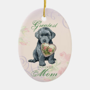Bouvier des Flandres Heart Mum Ceramic Ornament