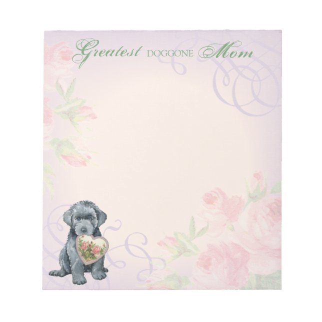 Bouvier des Flandres Heart Mum Notepad (Front)