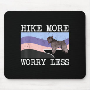 Bouvier des flandres hike more worry less graphic mouse mat