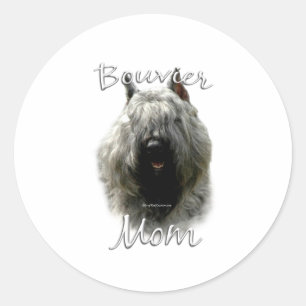 Bouvier des Flandres Mum 2 Classic Round Sticker