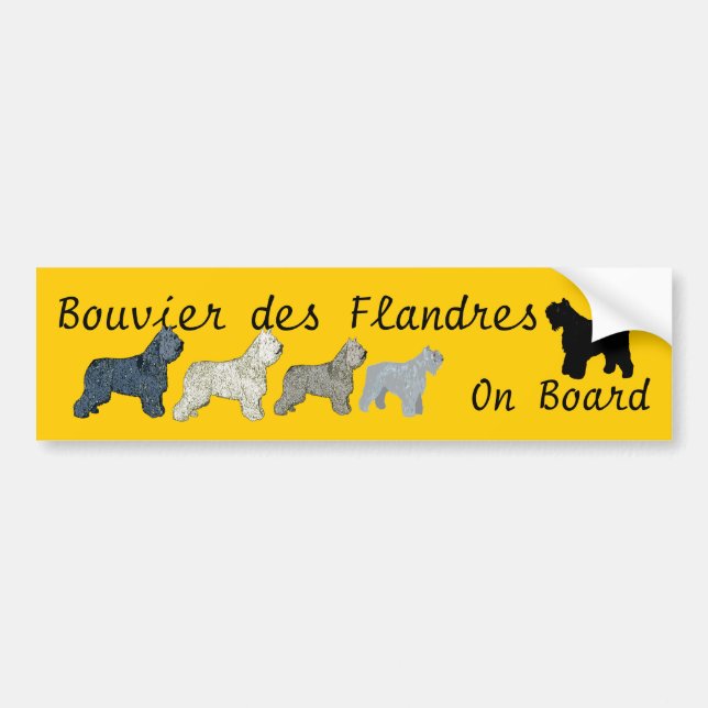 Bouvier des Flandres On Board Bumper Sticker (Front)