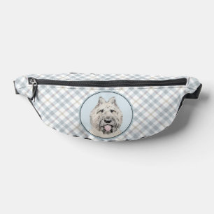 Bouvier des Flandres Painting Fawn Brindle Dog Art Bum Bags