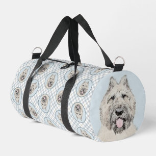 Bouvier des Flandres Painting Fawn Brindle Dog Art Duffle Bag