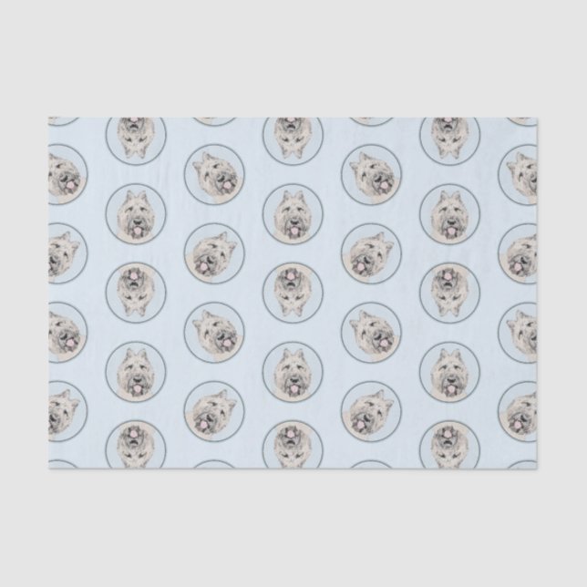 Bouvier des Flandres Painting Fawn Brindle Dog Art Tissue Paper (Front)