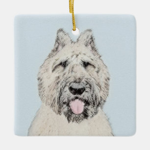 Bouvier des Flandres Painting - Original Dog Art Ceramic Ornament