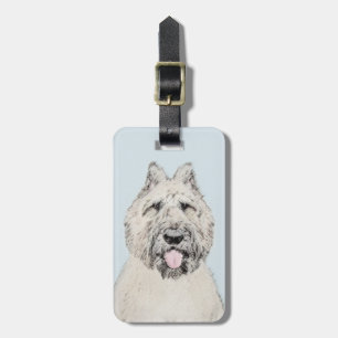 Bouvier des Flandres Painting - Original Dog Art Luggage Tag
