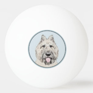 Bouvier des Flandres Painting - Original Dog Art Ping Pong Ball