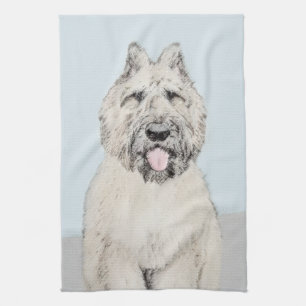 Bouvier des Flandres Painting - Original Dog Art Tea Towel