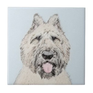 Bouvier des Flandres Painting - Original Dog Art Tile