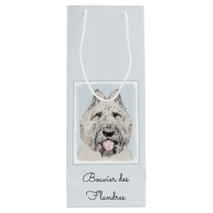 Bouvier des Flandres Painting - Original Dog Art Wine Gift Bag