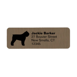 Bouvier des Flandres Silhouette Return Address