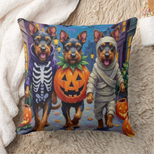 Bouvier des Flandres Trick-or-Treating Halloween Cushion