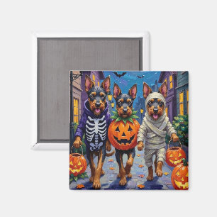 Bouvier des Flandres Trick-or-Treating Halloween Magnet