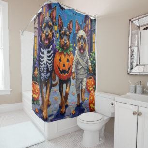 Bouvier des Flandres Trick-or-Treating Halloween Shower Curtain