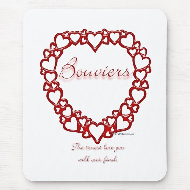Bouvier des Flandres True Love Mouse Mat (Front)