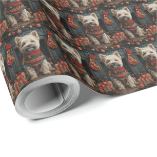 Bouviers Des Flandres Christmas Gifts Fireplace Wrapping Paper