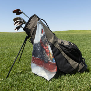 Bouviers Des Flandres Dog in Sledge Christmas Golf Towel