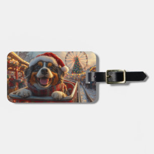 Bouviers des Flandres Dog Roller Coaster Christmas Luggage Tag