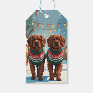 Bouviers des Flandres Dogs Christmas Snow Holiday  Gift Tags