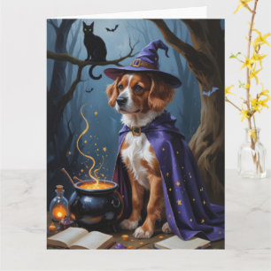 Bouviers des Flandres Whimsical Halloween Painting Card