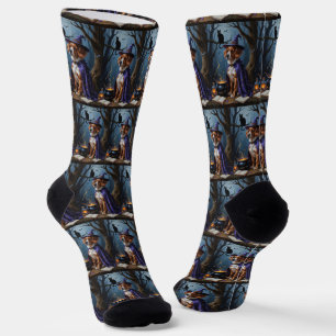 Bouviers des Flandres Whimsical Halloween Painting Socks