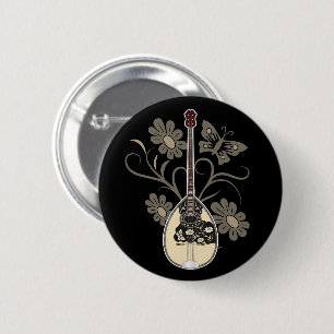 Bouzouki 6 Cm Round Badge