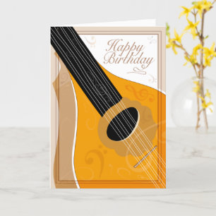Bouzouki - Happy Birthday - Editable Birthday Card